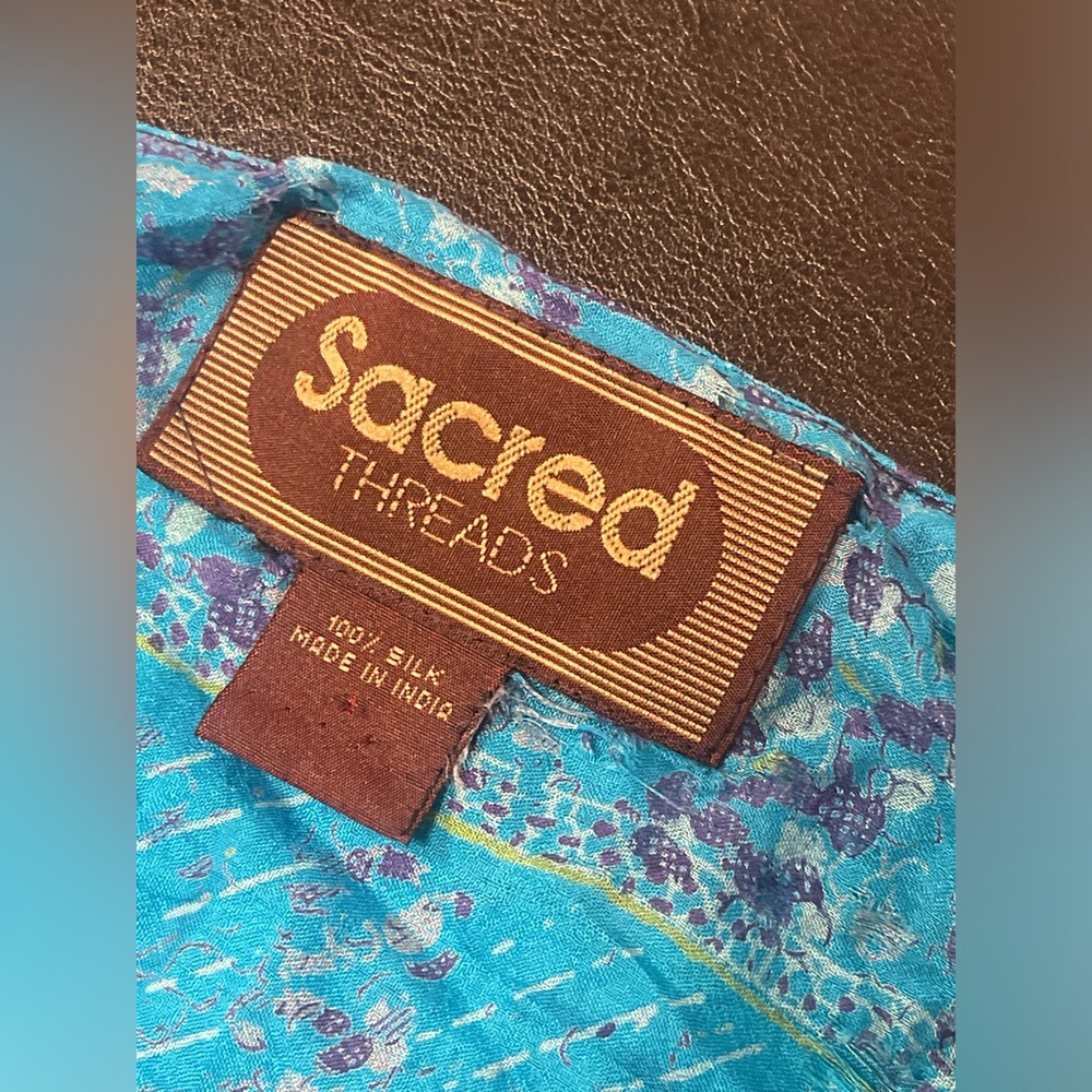 Sacred Thread Silk Groovy Patchwork Bohemian Sund… - image 3